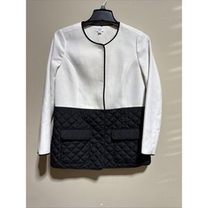 Crown & Ivy Color Block Snap Front Quilted Jacket Women's Medium Whimsy & Wonder